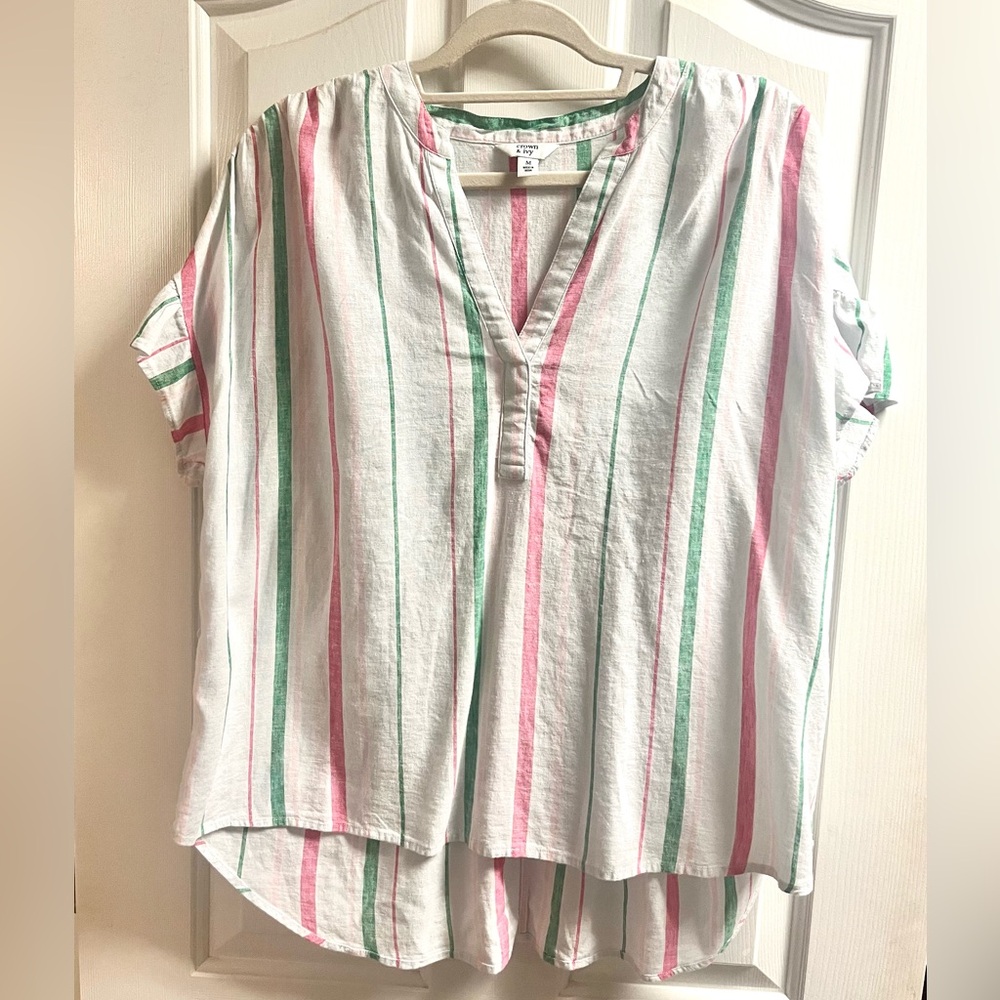Crown & Ivy Multicolor Striped Blouse
